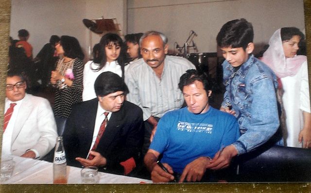 Imran Khan, the great international cricketer, in Nairobi, Kenya in the early 1990's